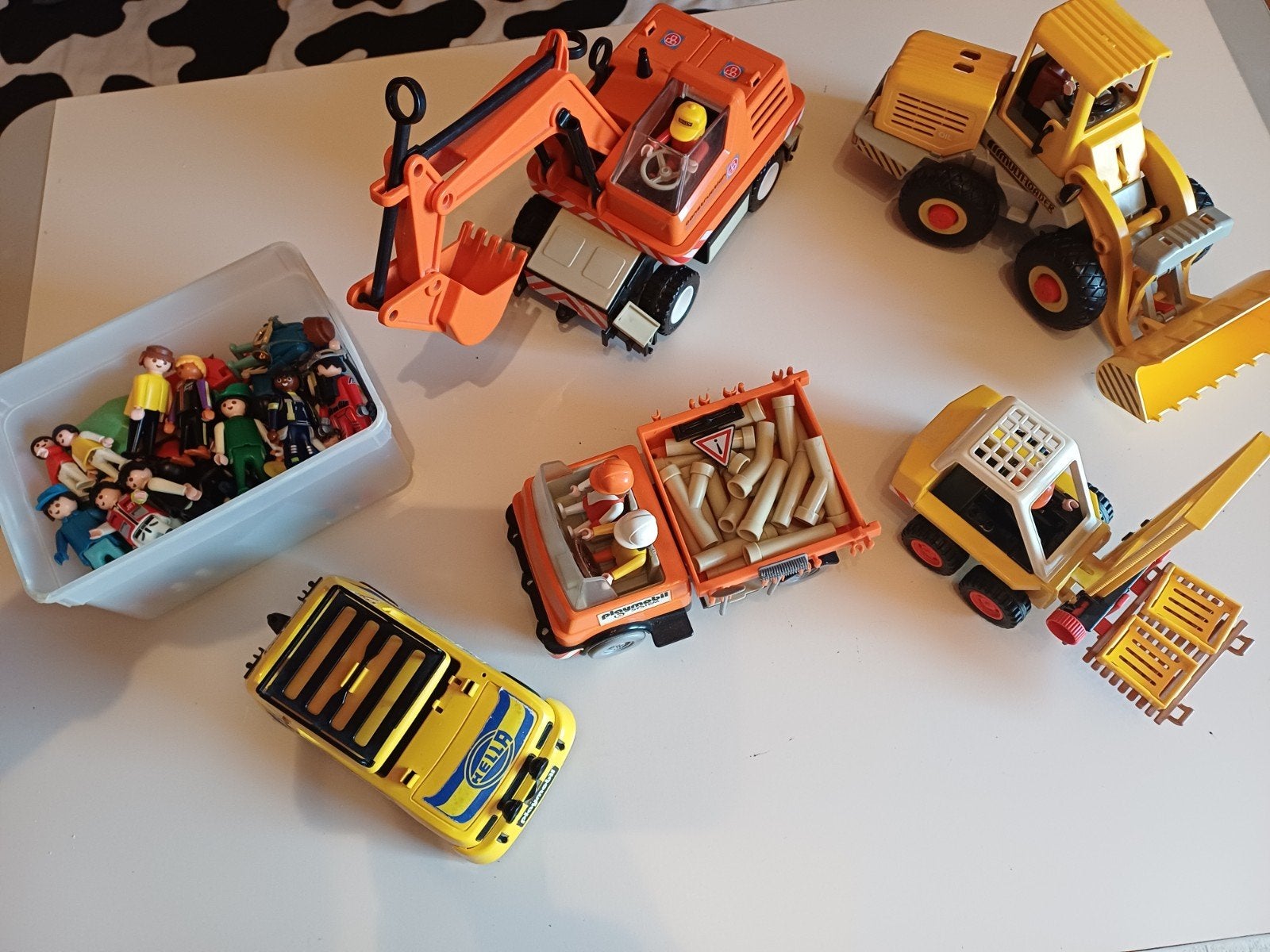 Lot Playmobil met kraan, bulldozer, vrachtwagen, heftruck.., Kinderen en Baby's, Speelgoed | Playmobil, Ophalen