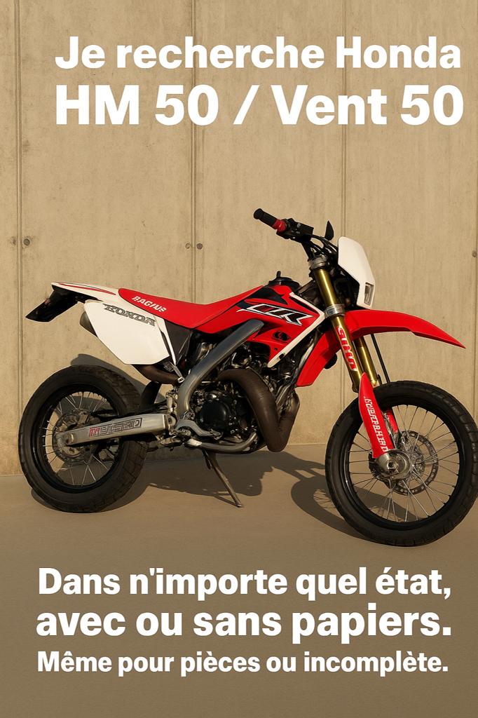 Recherche moto 50cc hm 50 ( honda ) / beta mrt sherco 50, Enlèvement ou Envoi, Honda