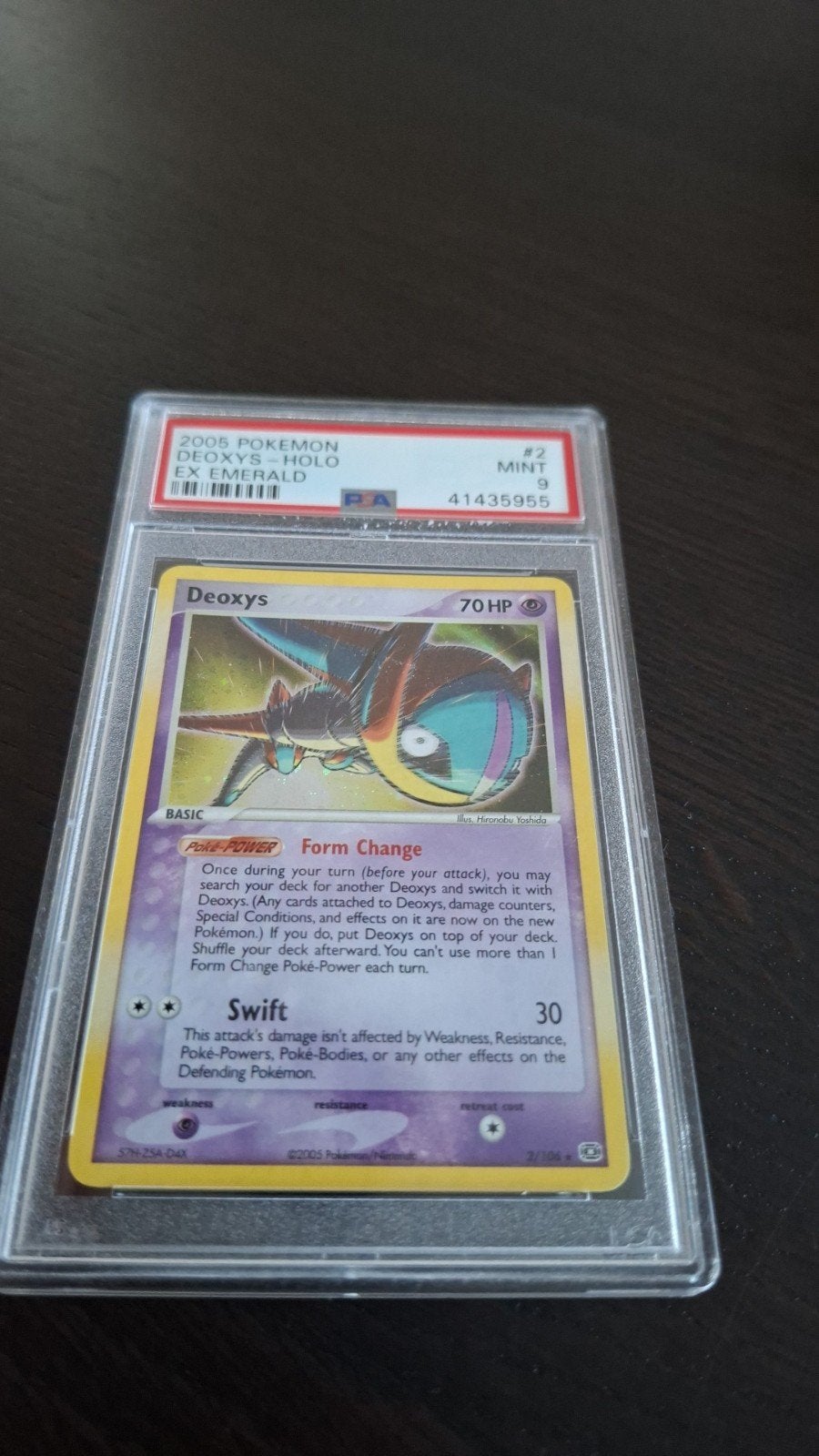 deoxys 2005 holo emerald psa 9 mind, Hobby & Loisirs créatifs, Enlèvement ou Envoi