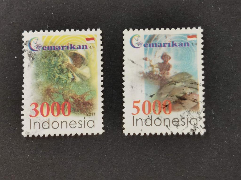 Indonesie 2011 - vissen (uit velletje), Ophalen of Verzenden, Gestempeld, Dier of Natuur