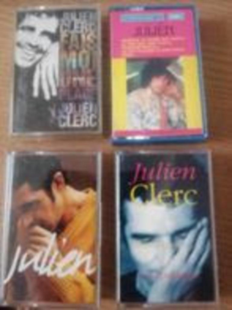 Cassette k7 audio julien clerc lot de 4 = 10 euros, Enlèvement ou Envoi, Utilisé