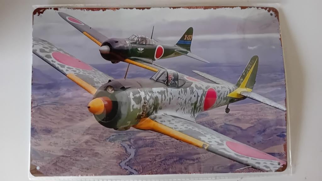 Plaque métallique JAPANESE ZERO, Enlèvement ou Envoi