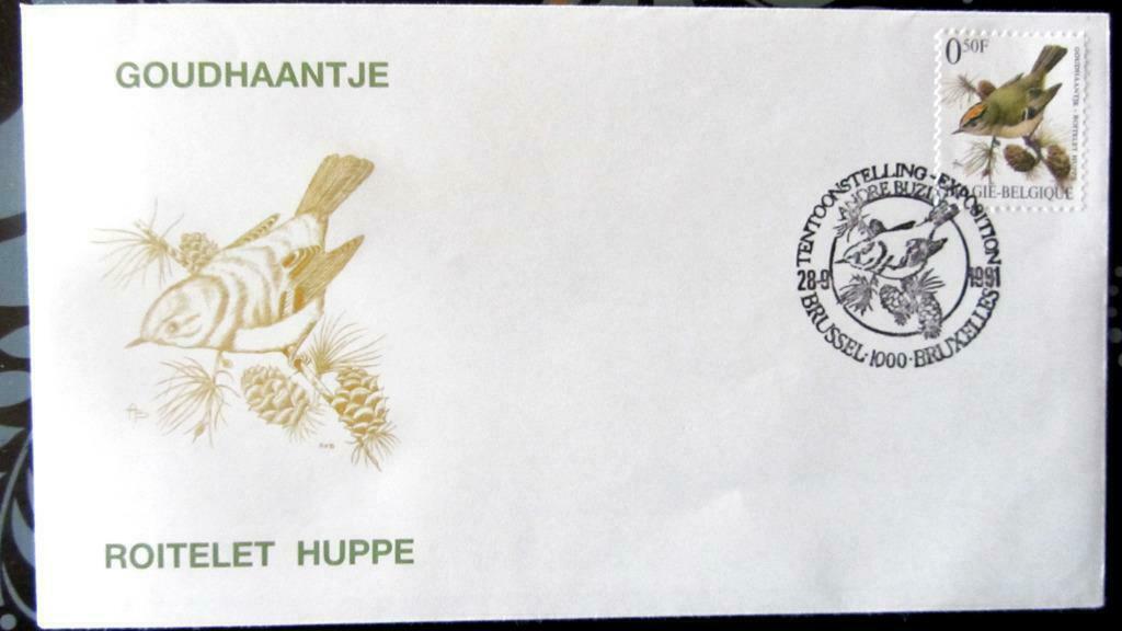 FIRST DAY COVER- VOGELS VAN BUZIN- HET GOUDHAANTJE, Enlèvement ou Envoi, Affranchi, Animal et Nature