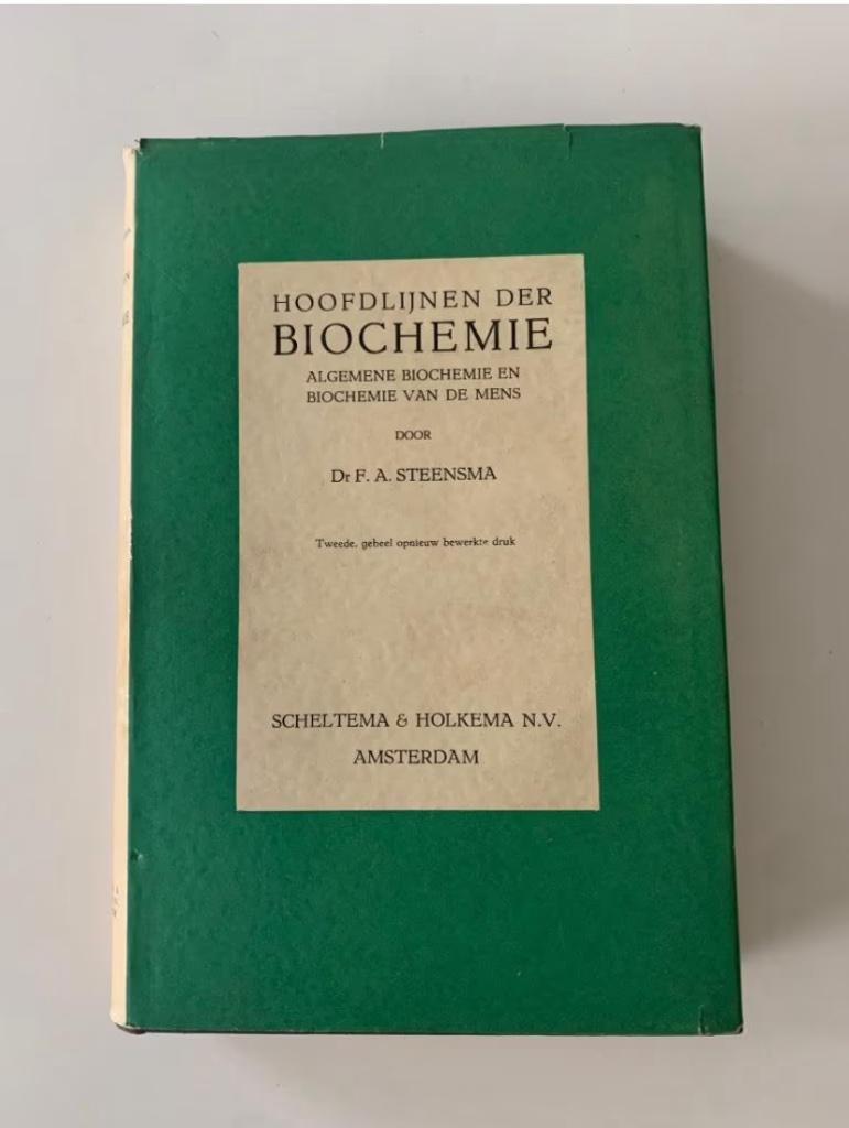 Hoofdlijnen der biochemie door Dr F. A. Steensma, Ophalen of Verzenden, Gelezen, Natuurwetenschap