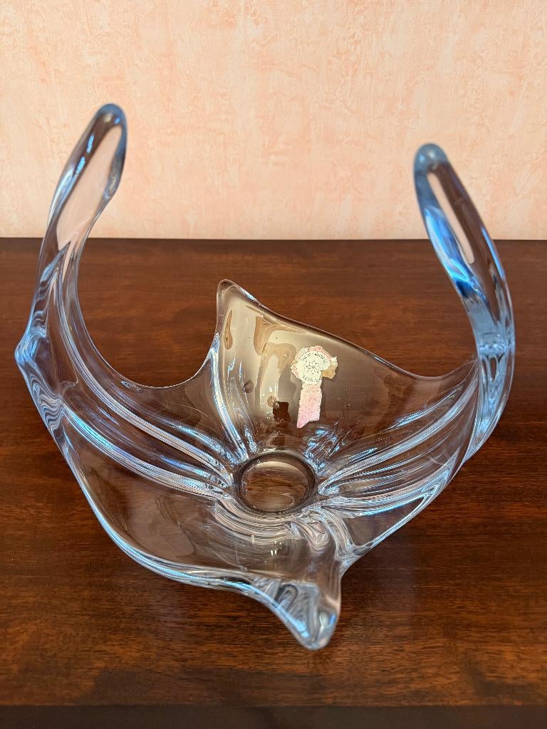 Coupe design Val Saint Lambert - Cristal signé  - 28cm, Ophalen of Verzenden