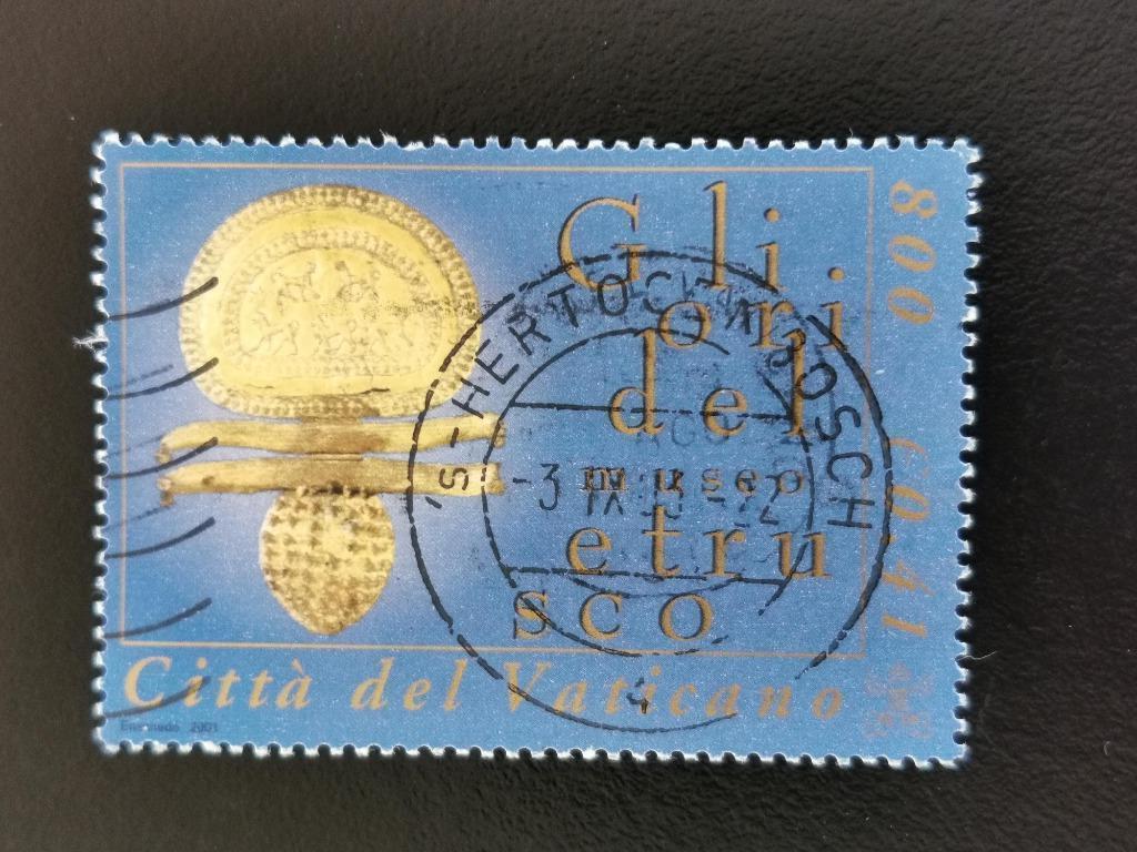 Cité du Vatican 2001 - Musée étrusque, objet doré, Enlèvement ou Envoi, Affranchi
