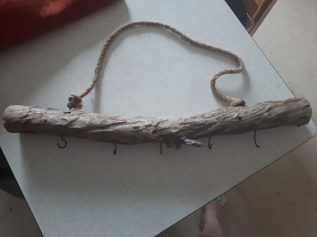 Houten tak met 5 haakjes, Ophalen of Verzenden, Zo goed als nieuw, Hout, Overige typen