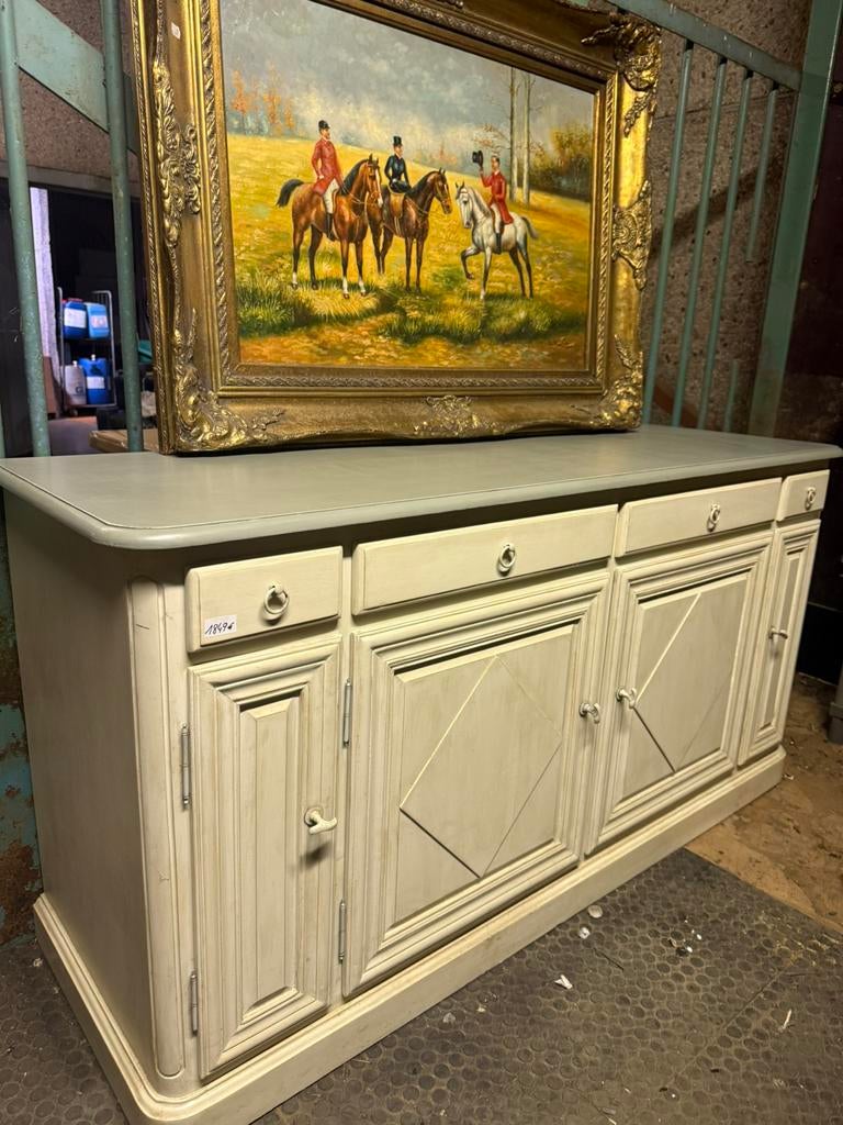 nieuw Blanc d'Ivoire dressoir rabelais 170x55xh85, Maison & Meubles, Enlèvement, Neuf, Avec tablette(s)