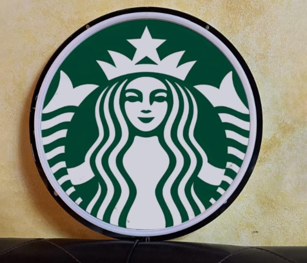 starbucks coffee wand decoratie verlichting lamp cadeau kado, Enlèvement ou Envoi, Neuf, Table lumineuse ou lampe (néon)