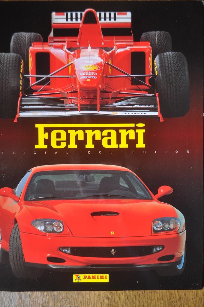 PANINI LEEG ALBUM + ALLE 180 STICKERS FERARRI, Enlèvement ou Envoi, Comme neuf, Plusieurs autocollants