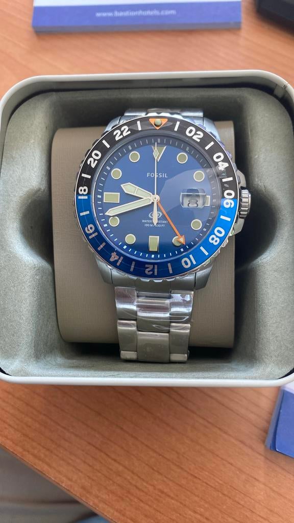Herenhorloge Fossil limited edition nieuw, Ophalen, Nieuw, Zilver, Polshorloge