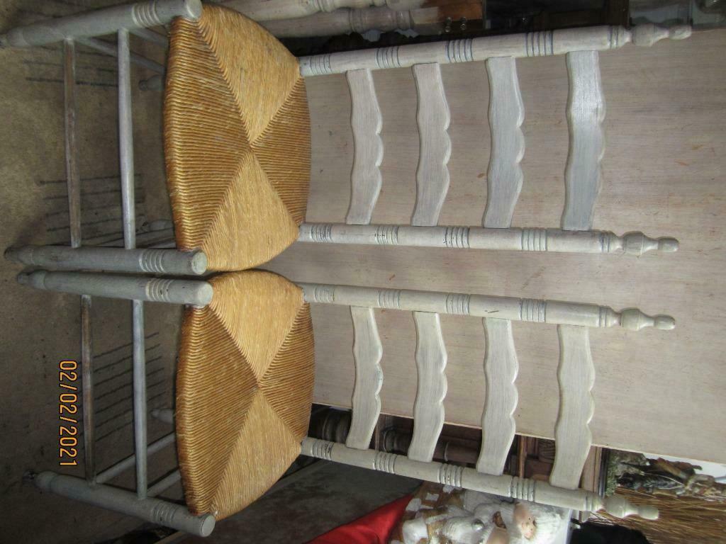 2 chaises "cérusé", Enlèvement ou Envoi, Utilisé, Bois, Deux