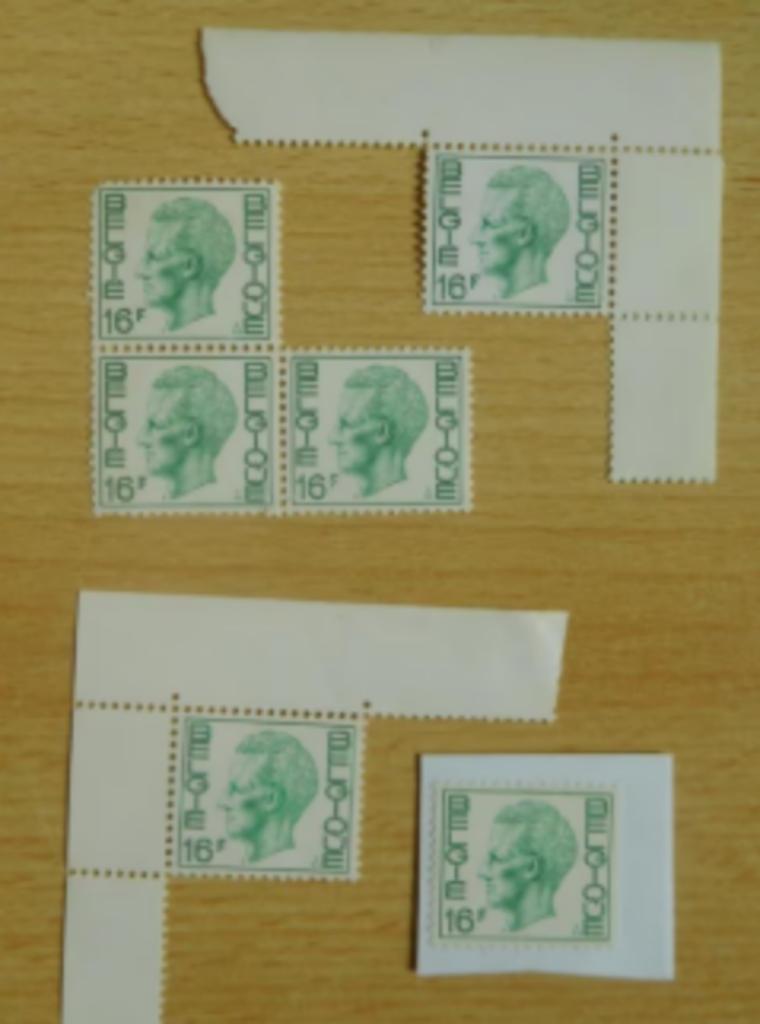 5 + 1 timbres 16F Roi Baudouin, Timbres & Monnaies, Timbres | Europe | Belgique, Envoi, Non oblitéré, Maison royale