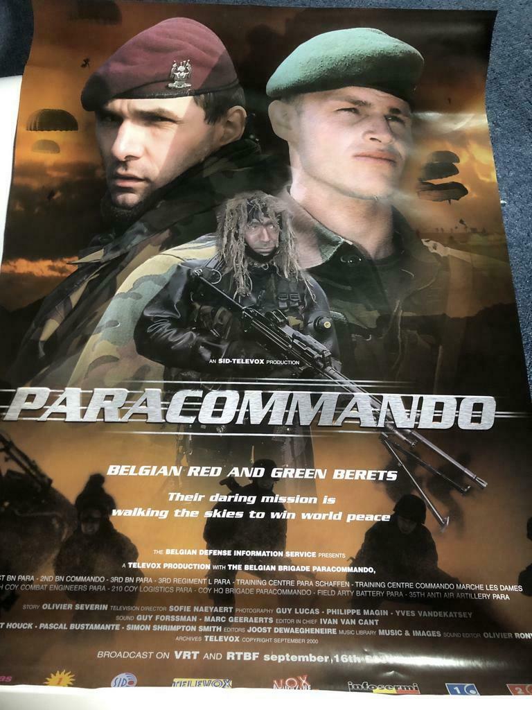 Grote ABL Televox filmposter "Paracommando", Ophalen of Verzenden, Zo goed als nieuw
