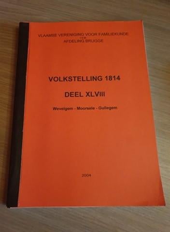WEVELGEM MOORSELE GULLEGEM Volkstelling 1814., Boeken, Ophalen of Verzenden, Zo goed als nieuw