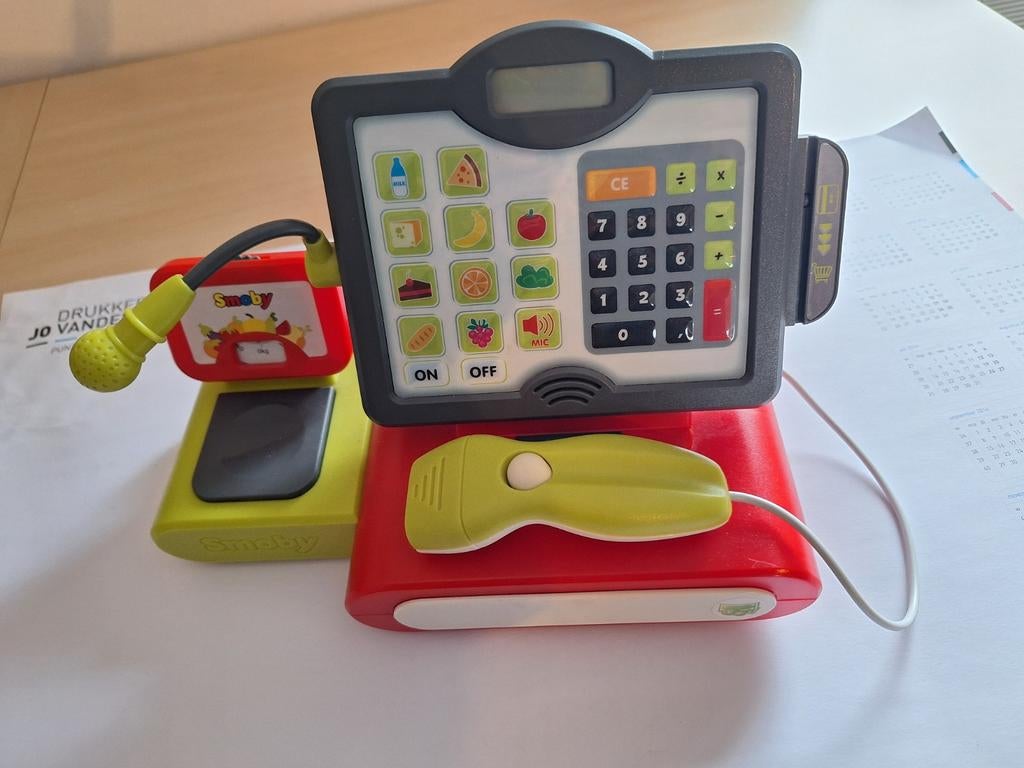 Kassa Smoby met kaart en geld., Enlèvement