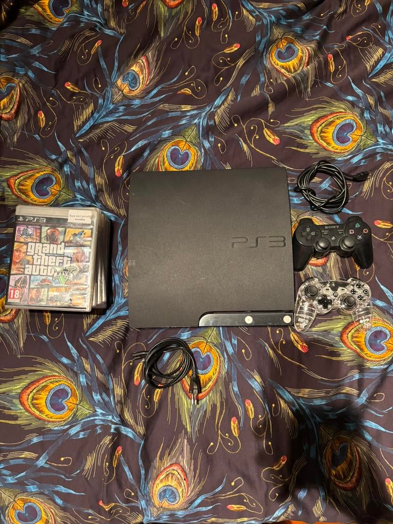 Playstation 3, Ophalen, Met games, Zwart, Met 2 controllers