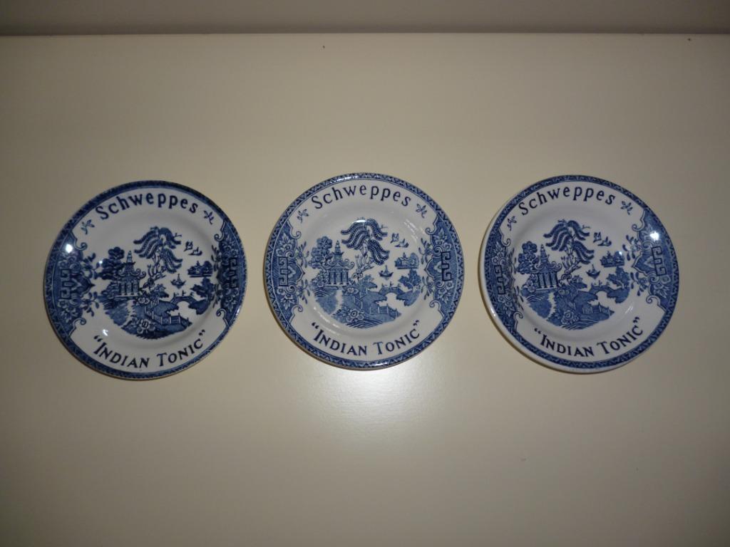 3 assiettes SCHWEPPES INDIANTONIC faïence Luneville France, Collections, Enlèvement, Comme neuf