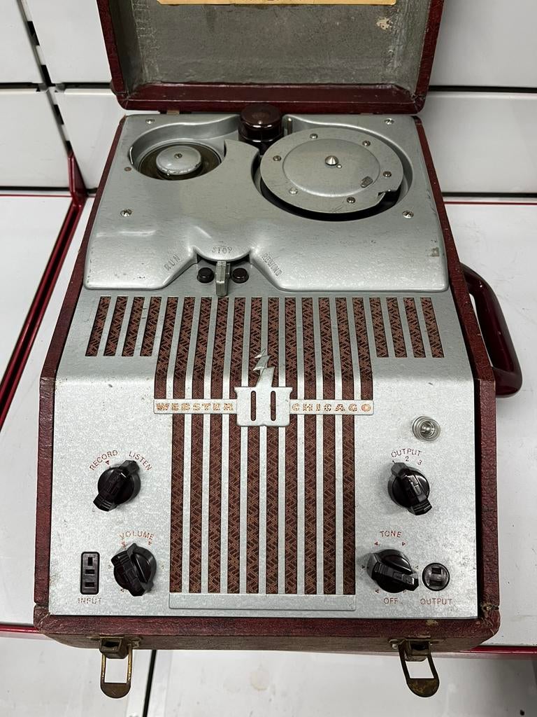 Vintage Webster-Chicago draadrecorder, jaren 40/50, Audio, Tv en Foto, Bandrecorder, Ophalen, Bandrecorder