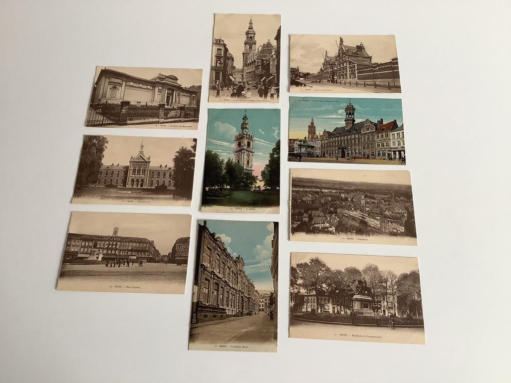 10 cartes postales anciennes intactes Mons - Bergen, Enlèvement ou Envoi, Avant 1920, Affranchie, Hainaut