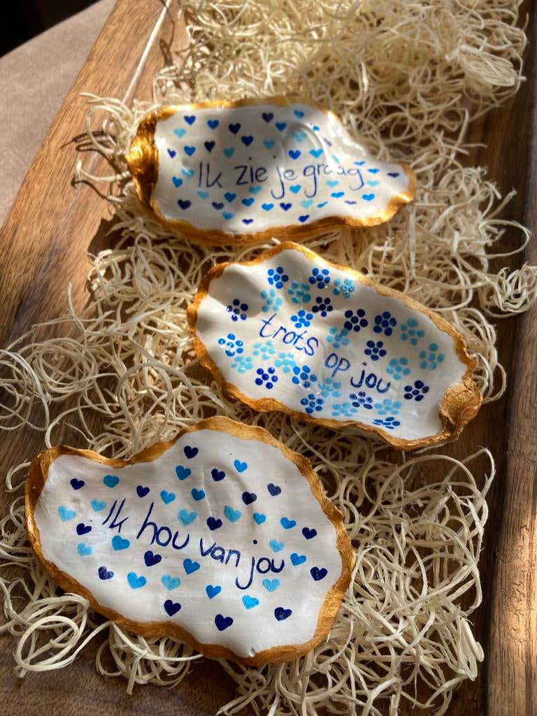 Handbeschilderde Schelp Geschenk-Schelp🩵, Diversen, Overige Diversen, Nieuw, Ophalen of Verzenden
