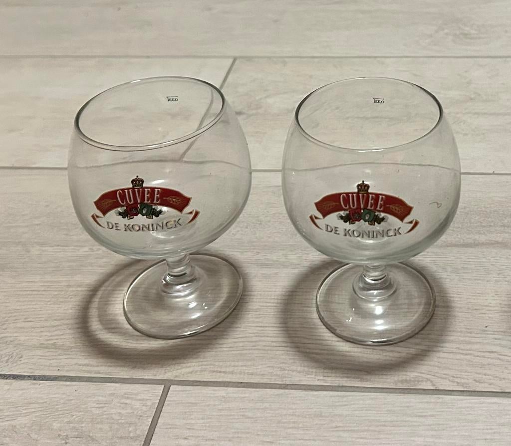 2 verres de De Koninck Cuvee, Collections, Marques de bière, Enlèvement ou Envoi, Utilisé, Verre ou Verres, De Koninck