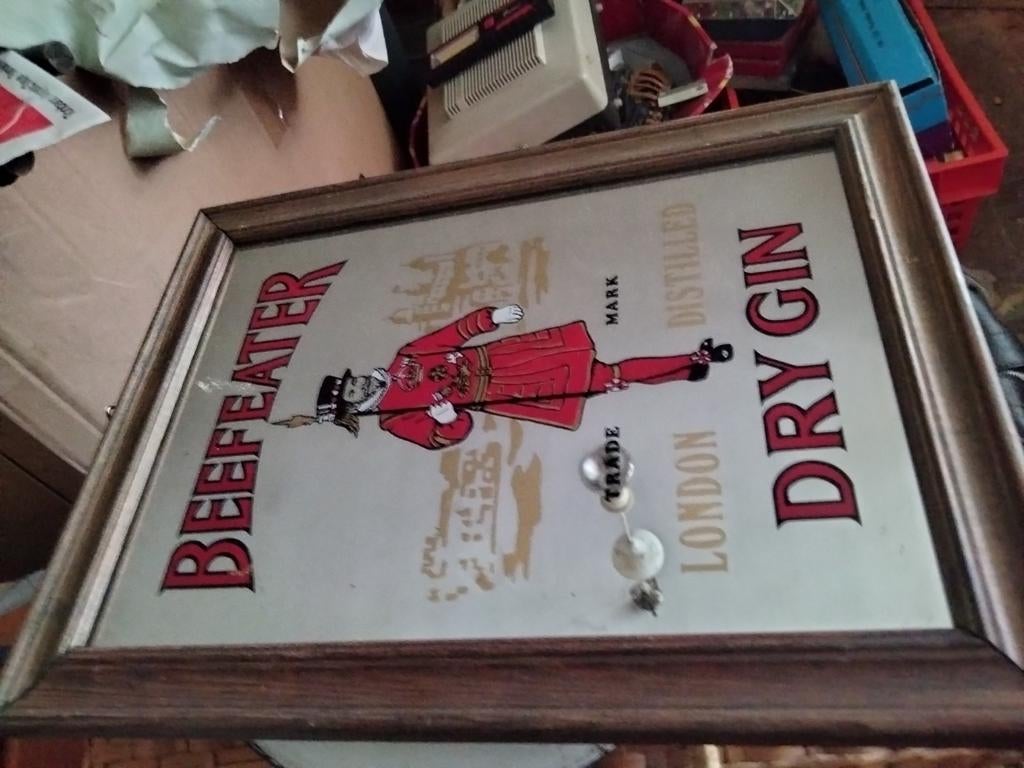 Spiegel beefeater london dry gin, Verzamelen, Ophalen of Verzenden