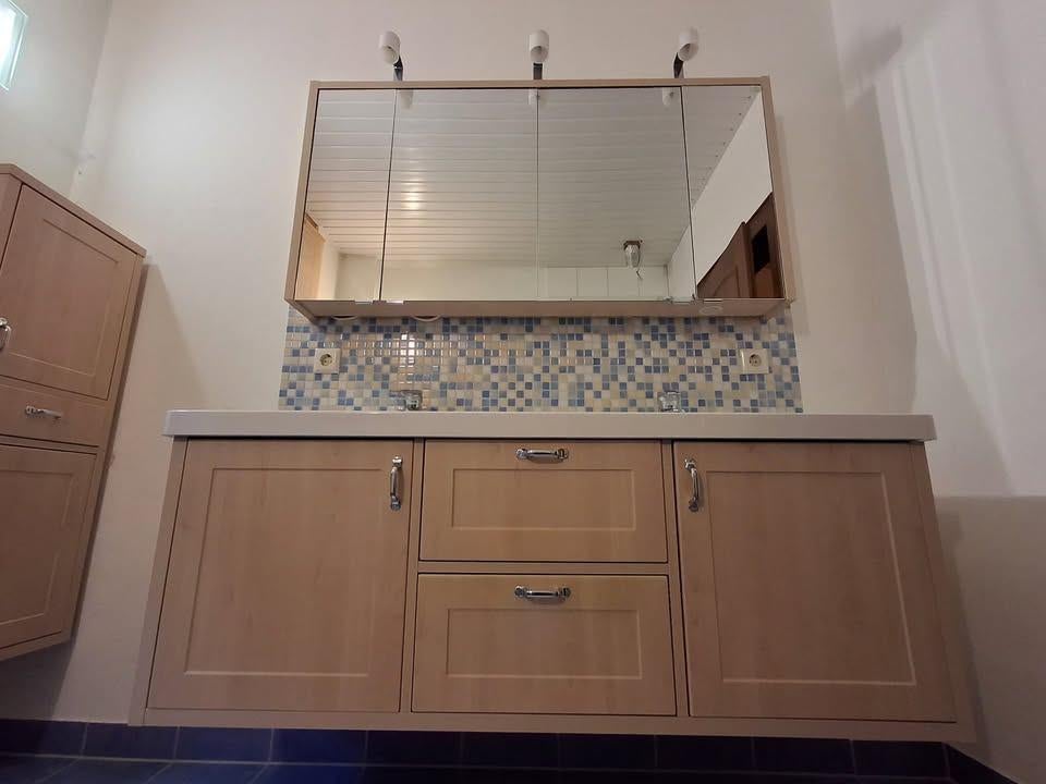 Meuble SDB - double vasque + meuble tirroir, 25 à 50 cm, Moins de 100 cm, Meuble lavabo, 100 à 150 cm