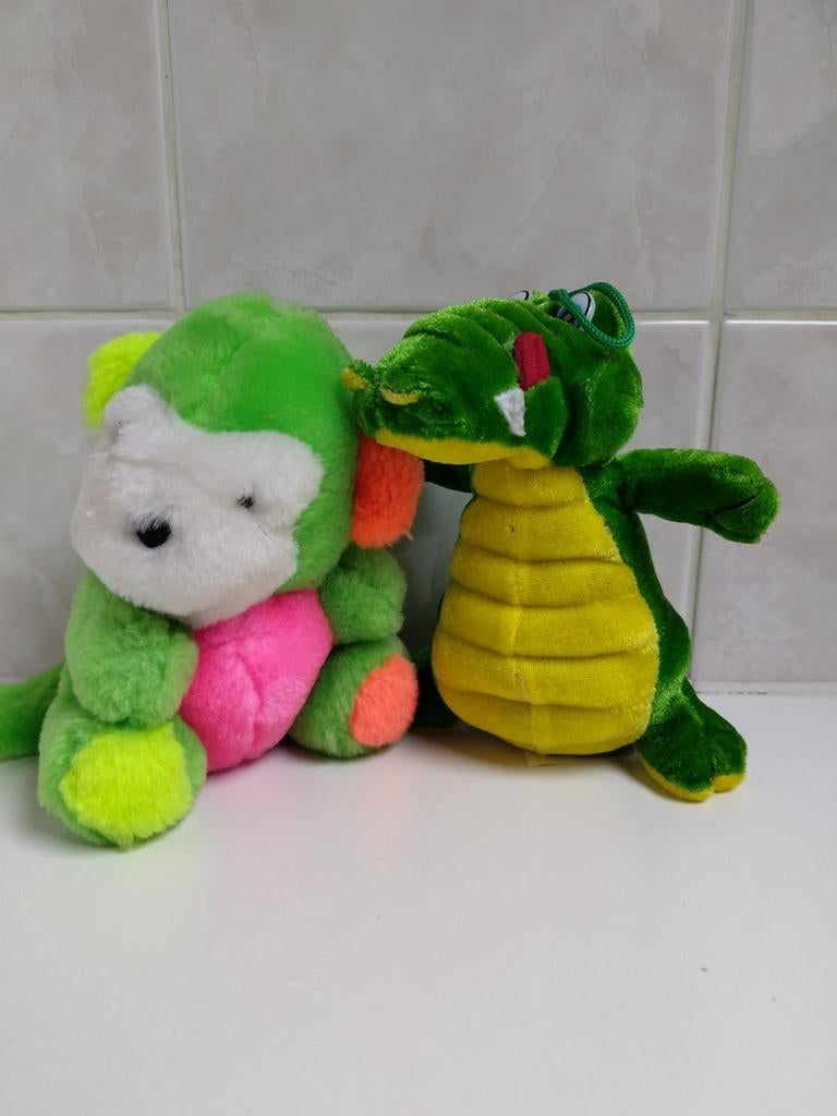 Jouets en peluche, singe, crocodile, rhinocéros et serpent., Enlèvement ou Envoi, Utilisé