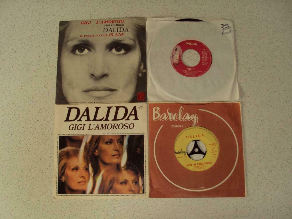Lot 35 van 4 Singeltjes van ""Dalida", Enlèvement ou Envoi, Autres genres, Single