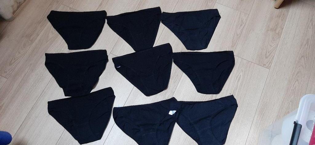 Set van 9 zwarte slips maat S, Kleding | Dames, C&A, Ophalen of Verzenden, Zwart, Slip