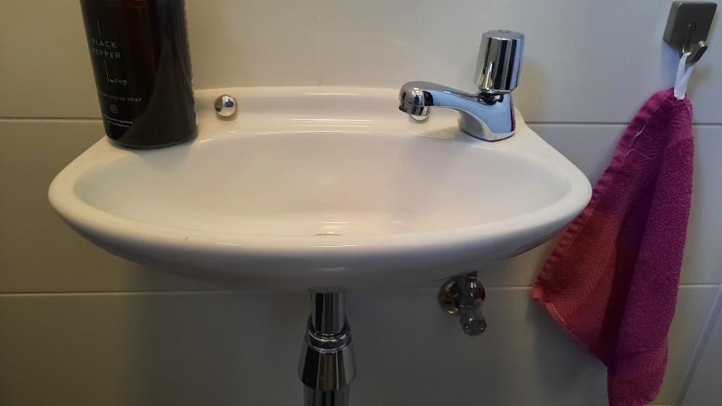 Lave-mains et robinet, Bricolage & Construction, Enlèvement, Utilisé, Inox, Robinet