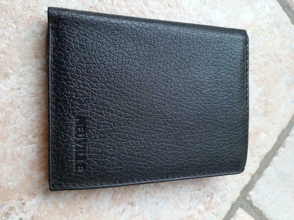 Portefeuille Neuville (zwart leder) NIEUW, Enlèvement ou Envoi, Neuf, Noir, Cuir