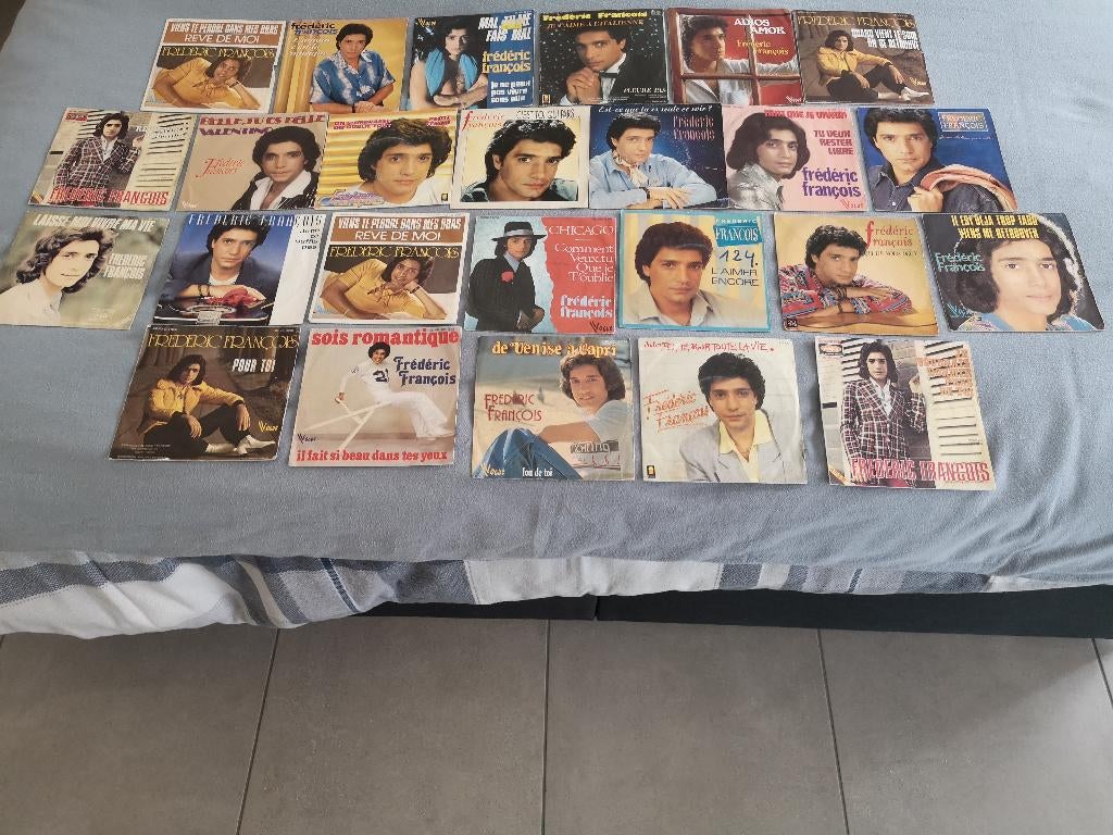 lot de 25 single  45T  Frédéric-François,, Enlèvement ou Envoi, Single, Dance, Utilisé