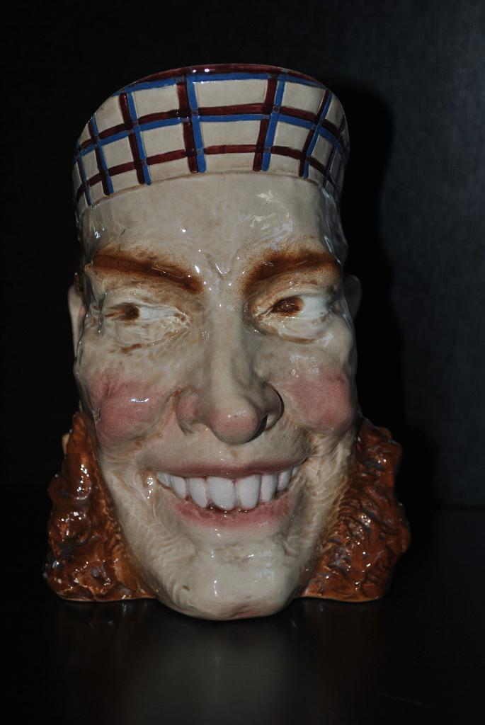 Pichet anthropomorphe tête d'Anglais faïence Sarreguemines, Enlèvement ou Envoi