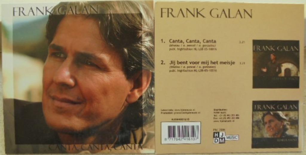 FRANK GALAN Canta, canta, canta CD-Single 8717642416107, Enlèvement ou Envoi, Neuf, dans son emballage