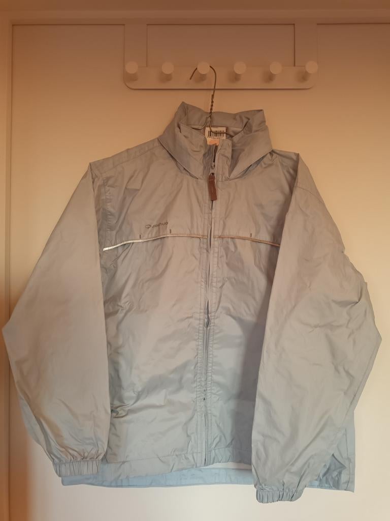 10 jaar oude Quechua lichtblauwe waterdichte jas, Quechua, Jongen of Meisje, Trui of Vest, Ophalen of Verzenden