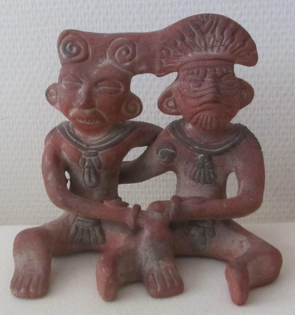 Terracotta beeldje Man/Vrouw, Antiek en Kunst, Verzenden