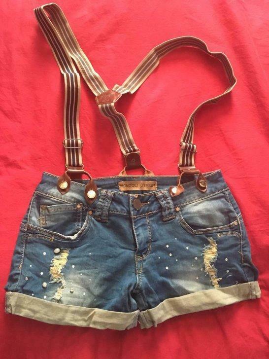 Short Monday Premium, Kleding | Dames, Broeken en Pantalons, Gedragen, Maat 38/40 (M), Blauw, Ophalen of Verzenden