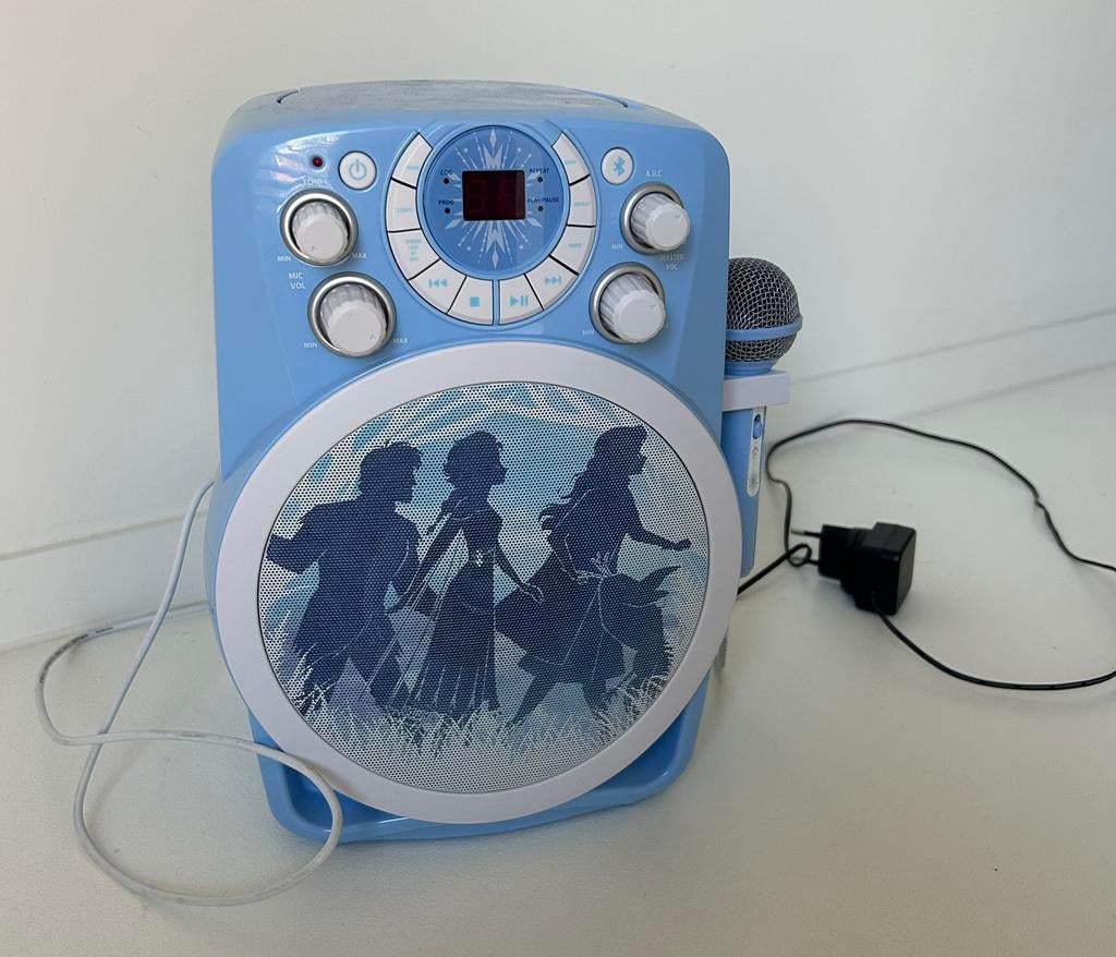 Frozen Karaoke-installatie met microfoon, Ophalen of Verzenden, Gebruikt, Met geluid