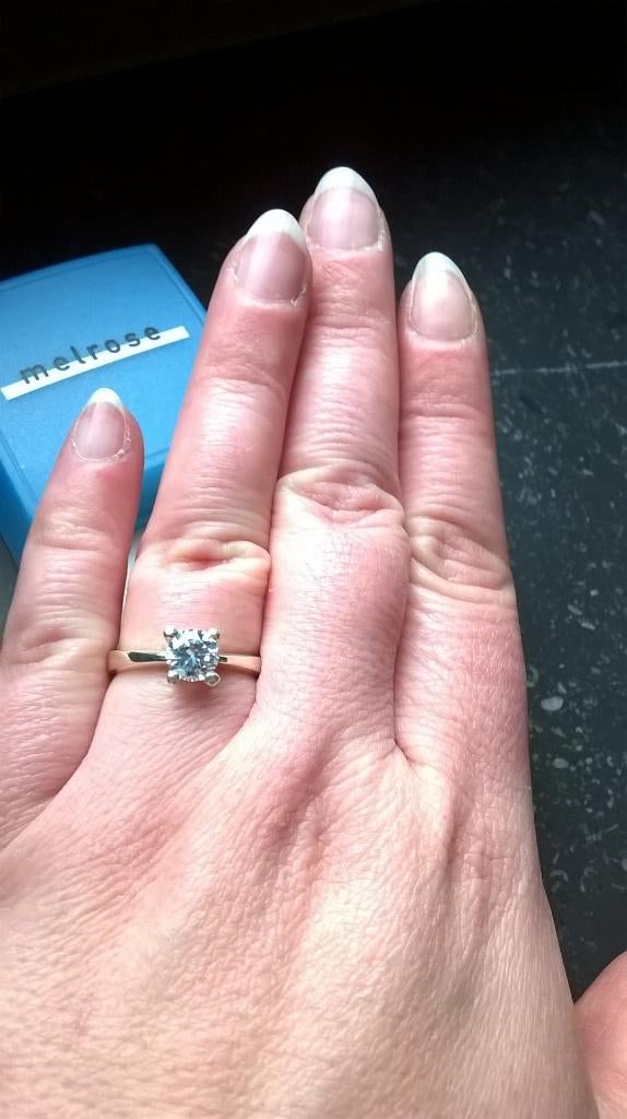 Echt zilveren ring met centrale steen, Nieuw, Ophalen of Verzenden, 17 tot 18, Dame