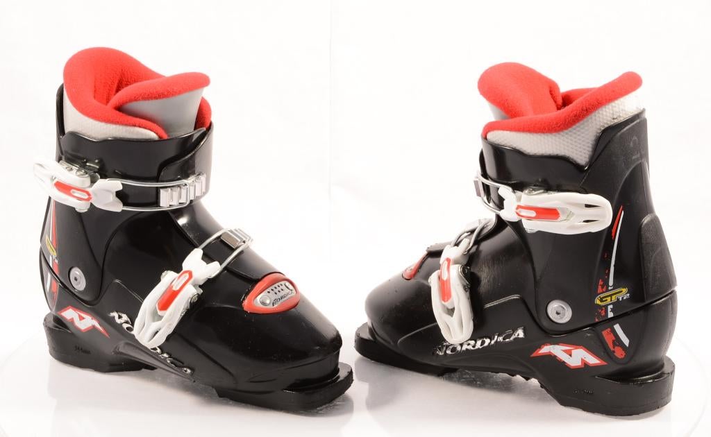 29 30 31 32 EU kinder skischoenen NORDICA GP T2, BLACK/red, Gebruikt, Schoenen, Ophalen of Verzenden, Carve