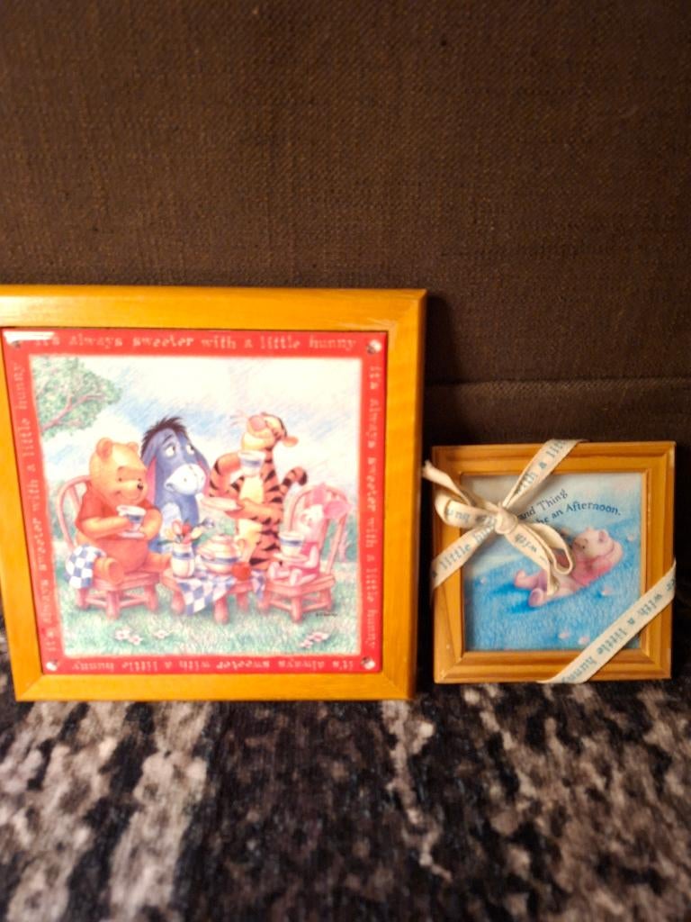 Winnie the Pooh potonderzetter en kadertje, Verzamelen, Ophalen of Verzenden, Winnie de Poeh of vrienden, Gebruikt, Plaatje of Poster