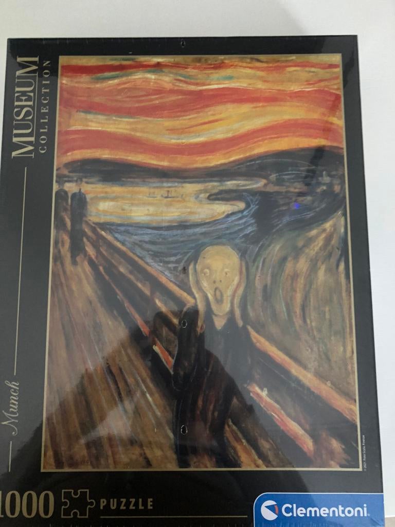 Puzzel 1000 stuks the scream, Hobby en Vrije tijd, Ophalen of Verzenden, Nieuw