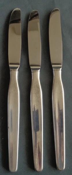 KELTUM INGRID Lot de 3 couteaux de table en métal argenté de, Envoi, Comme neuf