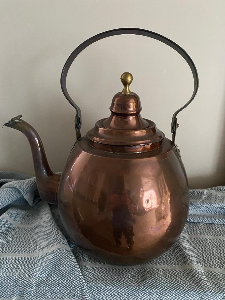 antieke koperen waterketel, Ophalen of Verzenden, Koper
