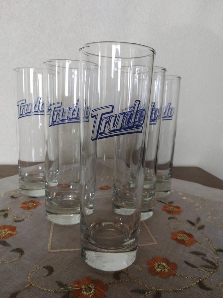 5 TRUDO fruitsap glazen voor 2.50€, Verzamelen, Ophalen, Zo goed als nieuw