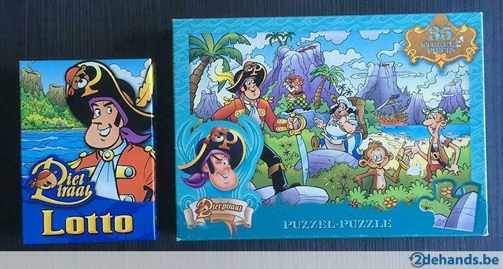 Piet piraat Lotto spel en puzzel 35 stukken, Ophalen, Gebruikt
