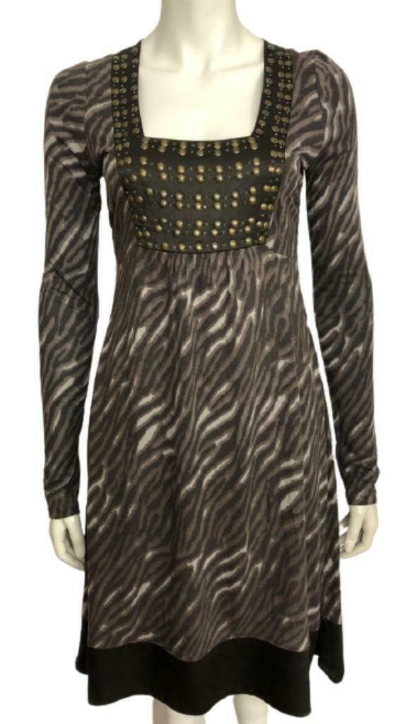 Jurk van laurel. - FR 38, Kleding | Dames, Jurken, Zo goed als nieuw, Maat 38/40 (M), Bruin, Knielengte, Verzenden