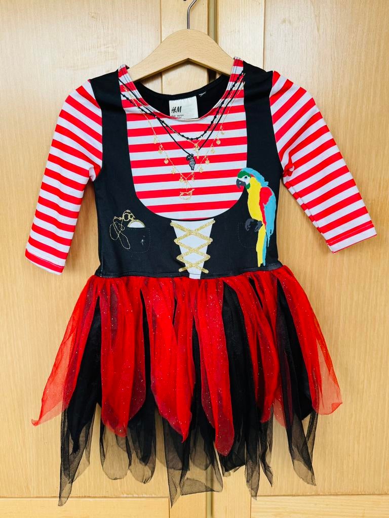 Piratenjurk (verkleedpak) H&M maat 98-104, Kinderen en Baby's, Carnavalskleding en Verkleedspullen, Ophalen, Zo goed als nieuw